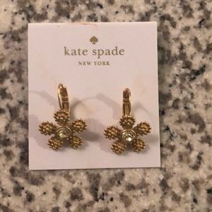 Kate Spade gold flower earrings. Never worn.